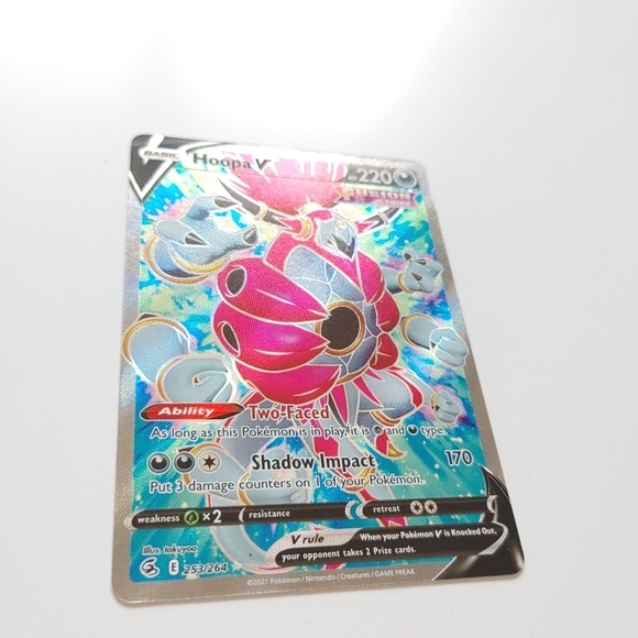Pokemon Card Hoopa V 253/264 full art holo card , fusion strike - Picture 2 of 5